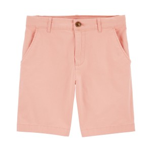 Pink Kid Pastel Stretch Chino Shorts