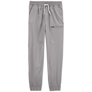 Grey Kid Active Stretch Joggers