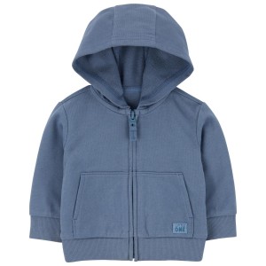 Navy Baby Zip-Up French Terry Hoodie