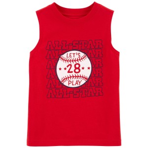 Red Baby All-Star Baseball Graphic Tank