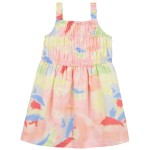 Multi Toddler Watercolor Sleeveless Dress