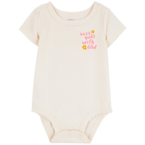 Ivory Baby Best Buds With Dad Cotton Bodysuit