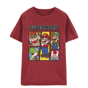 Red Kid Super Mario Bros Tee
