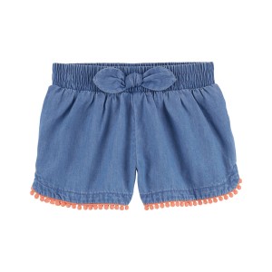 Chambray Toddler Pull-On Chambray Shorts