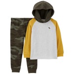 Multi Toddler 2-Piece Hooded Tee & Jogger Set