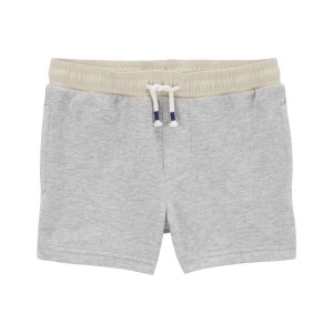 Grey Baby Pull-On Knit Shorts