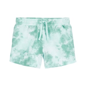 Blue Kid Tie-Dye Pull-On French Terry Shorts