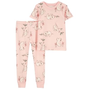 Pink Toddler 2-Piece Koala 100% Snug Fit Cotton Pajamas