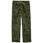 Green Kid Bear Pull-On Loose Fit Pajama Pants
