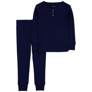 Blue Baby 2-Piece Cotton Blend Pajamas