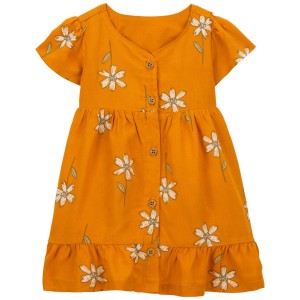 Gold Baby Floral LENZING ECOVERO Dress