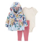 Multi Baby 3-Piece Floral Little Jacket Set