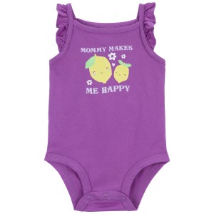 Purple Baby Mommy Sleeveless Bodysuit