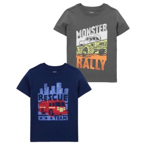 Multi Toddler 2-Pack Truck Graphic Tees