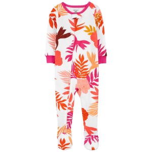 Multi Baby 1-Piece Floral 100% Snug Fit Cotton Footie Pajamas