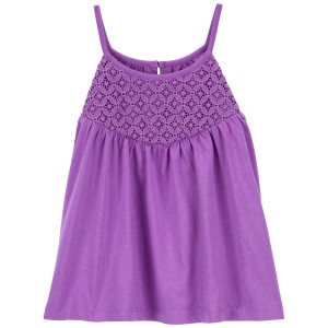 Purple Kid Crochet Sleeveless Top