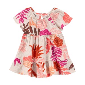 Multi Baby Floral Crinkle Jersey Dress