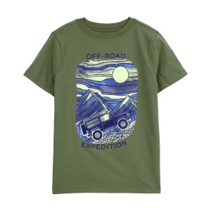 Green Kid Off-Road Expedition Graphic Tee