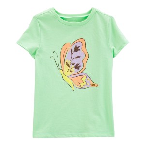 Green Kid Butterfly Graphic Tee