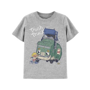 Grey Toddler Trash Truck Tee