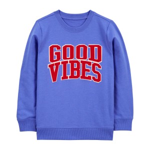 Blue Kid Good Vibes Pullover Sweatshirt