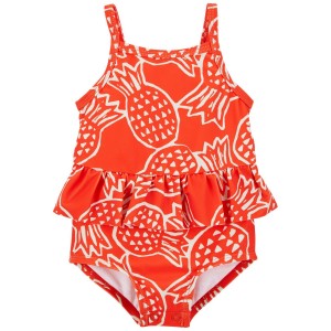 Red Baby Pineapple 1-Piece Swimsuit