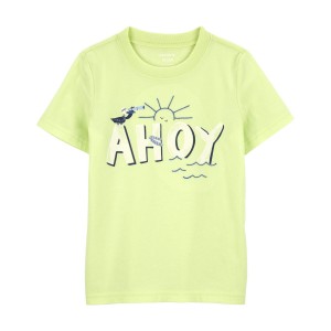 Lime Toddler Ahoy Graphic Tee