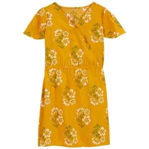 Yellow Kid Floral LENZING ECOVERO Linen Dress