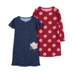 Navy 2-Pack Nightgowns