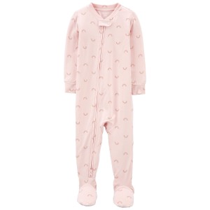 Pink Baby 1-Piece Rainbow PurelySoft Footie Pajamas