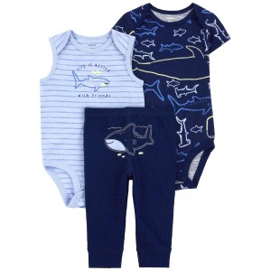 Blue Baby 3-Piece Whale Little Character Set