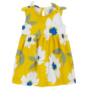 Yellow Baby Floral Sleeveless Dress