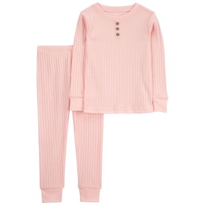 Pink Baby 2-Piece Cotton Blend Pajamas