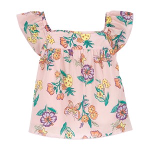Multi Toddler Floral Lawn Top