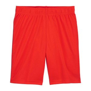 Red Kid Athletic Mesh Shorts