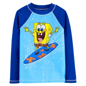Blue Kid Spongebob Squarepants Rashguard