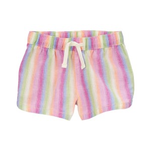 Multi Toddler Striped Drawstring Sun Shorts