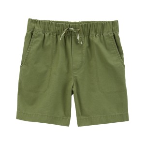 Olive Kid Pull-On Woven Shorts