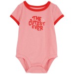 Pink Baby The Cutest Ever Cotton Bodysuit