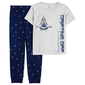 Navy Kid 2-Piece Space Loose Fit Pajamas