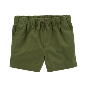 Green Baby Pull-On Poplin Shorts