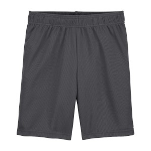 Grey Kid Athletic Mesh Shorts