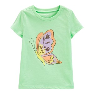 Green Toddler Butterfly Graphic Tee