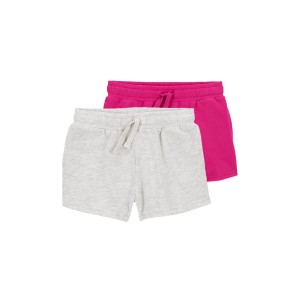 Multi Kid 2-Pack Knit Pull-On French Terry Shorts