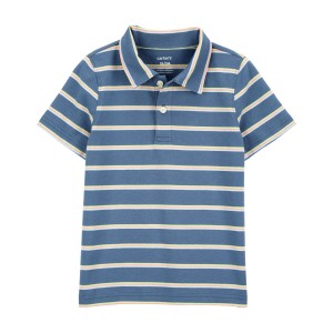 Blue Baby Striped Jersey Polo