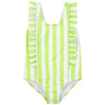 Neon Green Toddler Striped 1-Piece Swimsuit