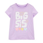 Purple Toddler Big Sis Graphic Tee