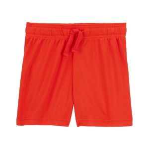 Red Toddler Athletic Mesh Shorts