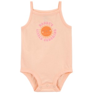 Peach Baby Daddy Sleeveless Bodysuit