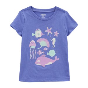 Purple Toddler Sea Animals Graphic Tee